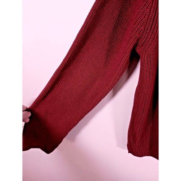 NWT Forever 21 Plus Womens Lace Up Red V Neck Slouchy Sweater Size 3X - Picture 3 of 5